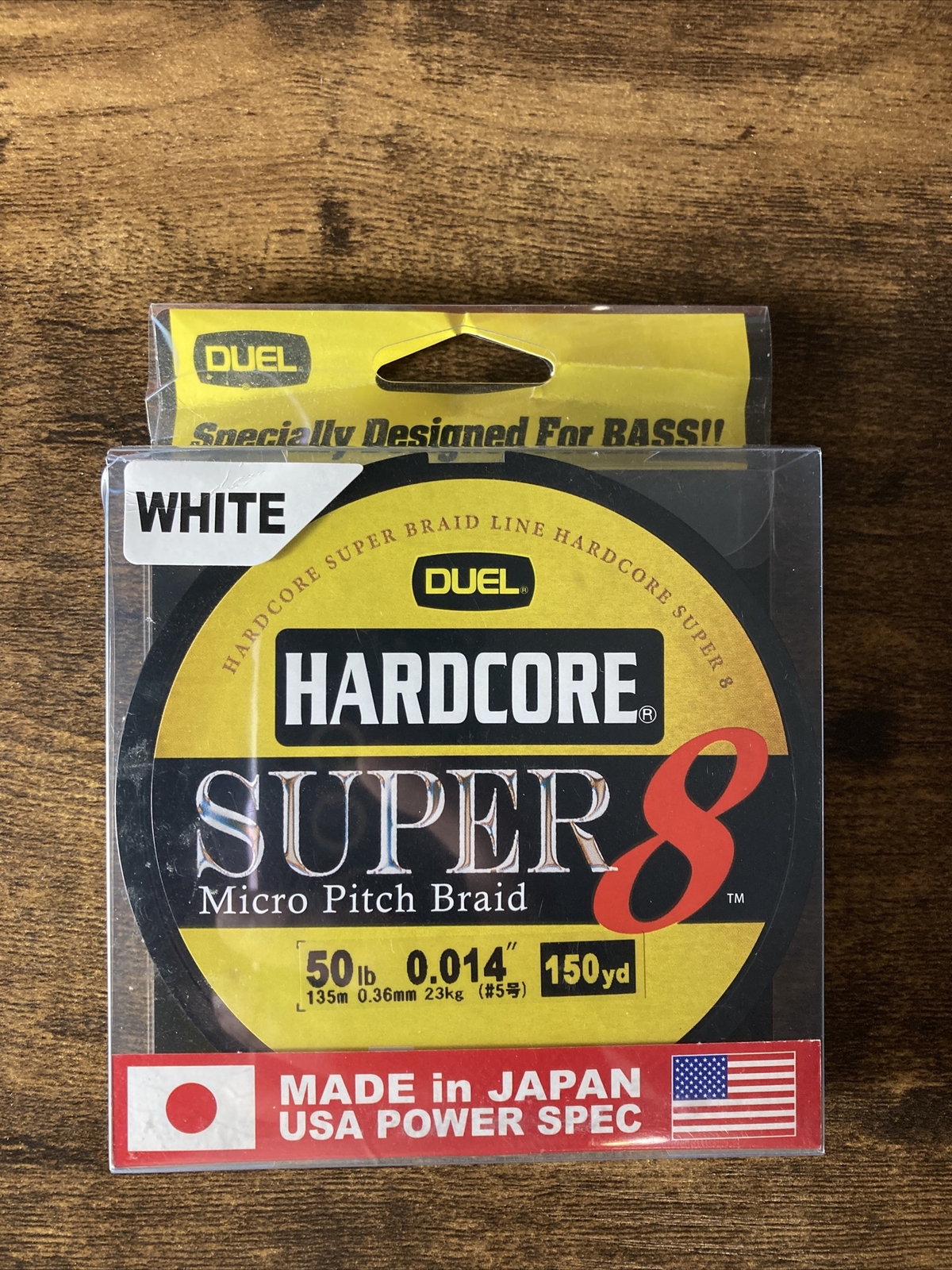DUEL HARDCORE SUPER 8 MICRO PITCH BRAID 150YDS 50LB LINE WHITE