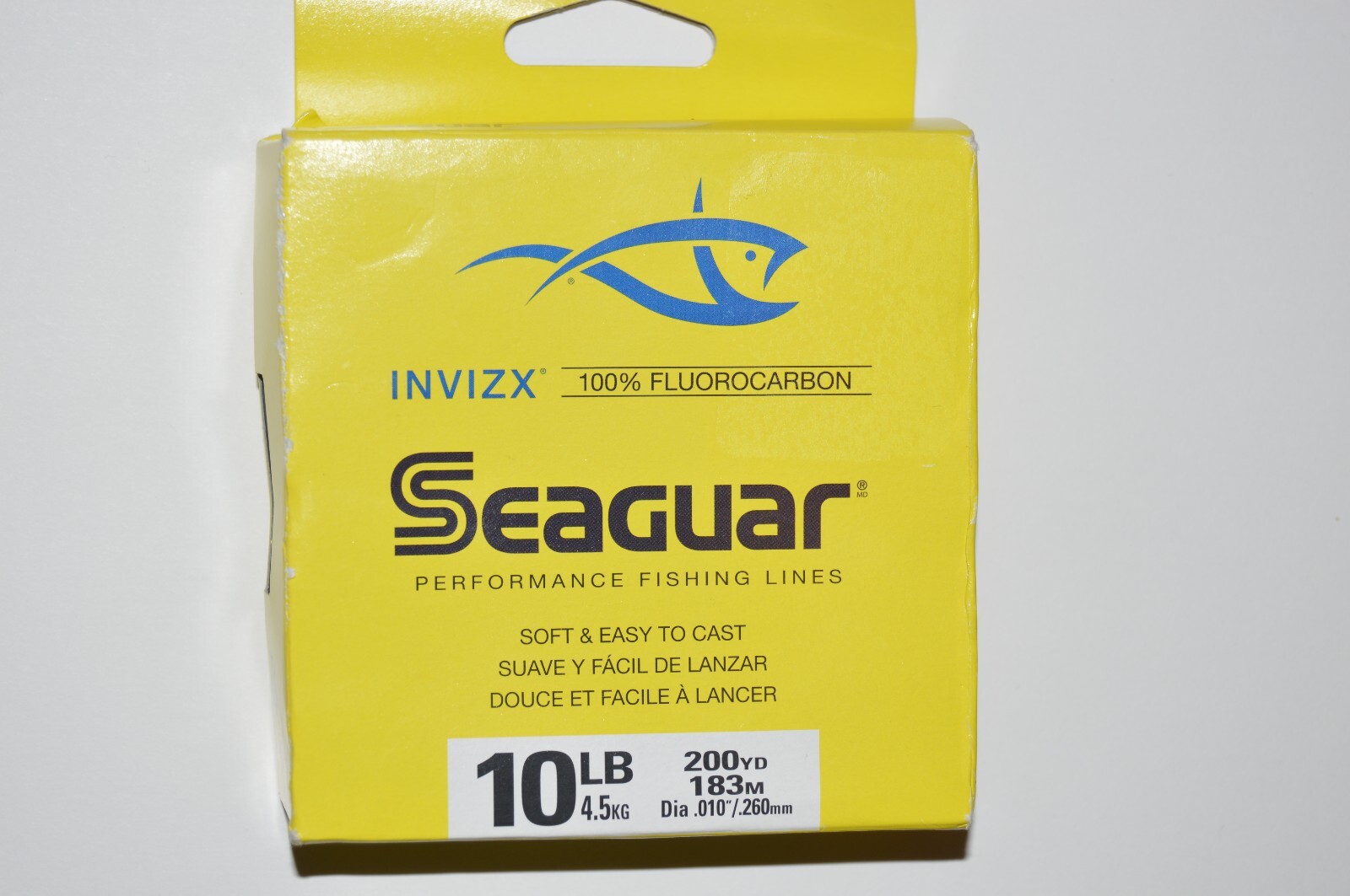 seaguar invizx 100% fluorocarbon 10lb 200yds clear fishing line