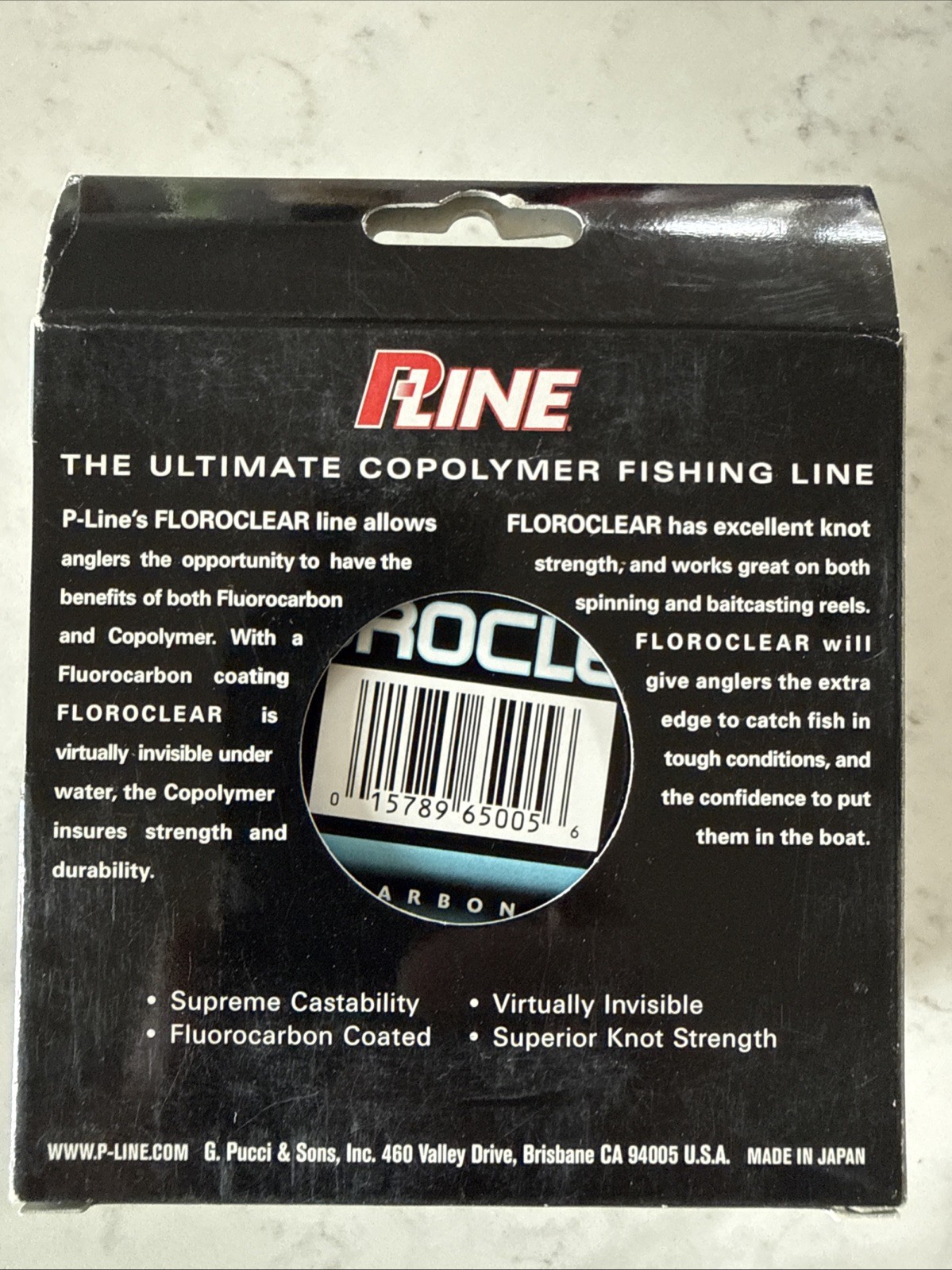 P-Line Fluoroclear Fluorocarbon Fishing Line 8lb 300yds 0.25mm Clear