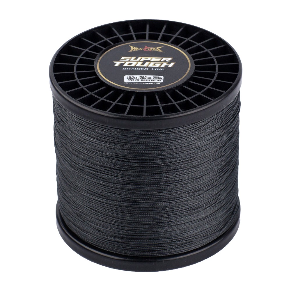 HERCULES SUPER TOUGH Black PE Braided Fishing Line 4LB-160LB 4/8 Strands