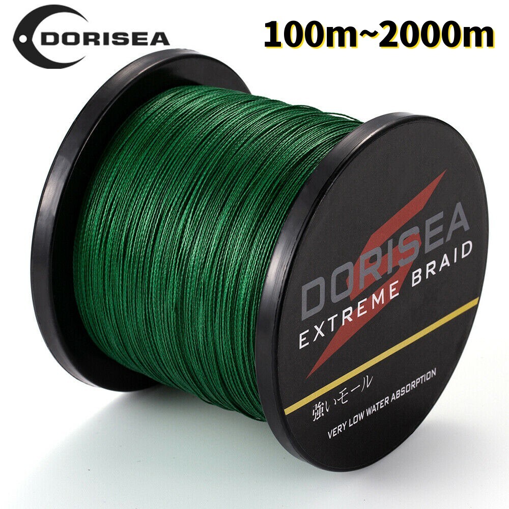 Dorisea Pro 100M-2000M 6lb-500lb Moss Green Extreme Braided Fishing Line Dynema