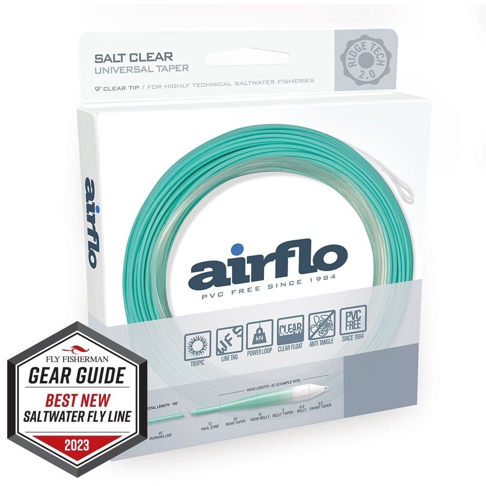 Airflo Superflo Ridge 2.0 Saltwater Flats Universal Taper- 9ft Clear Tip – WF12F