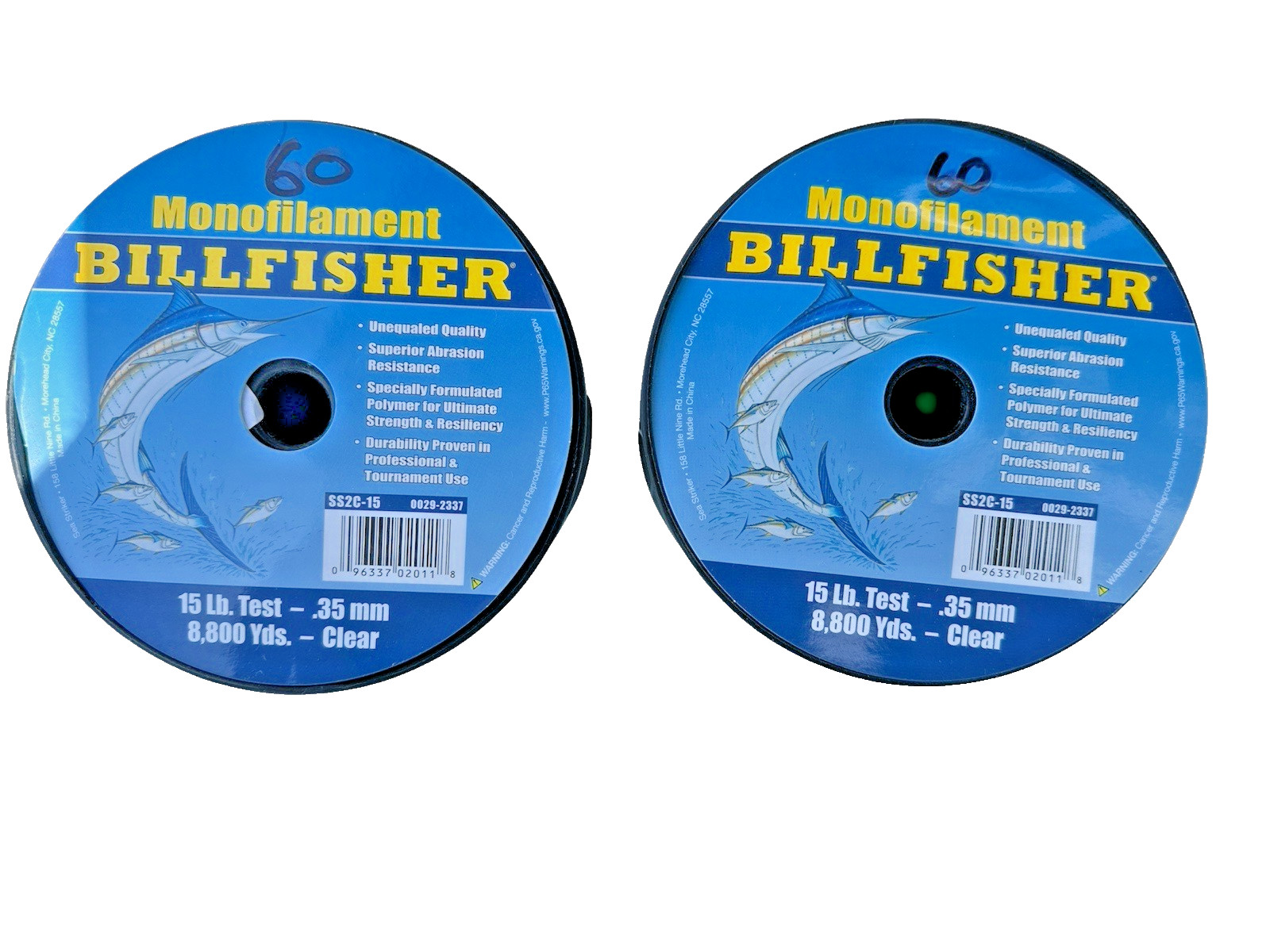 Sea Striker SS2C-15 Billfisher Clear Monofilament Line 2Lb Spool 15Lb 8,800 Yd