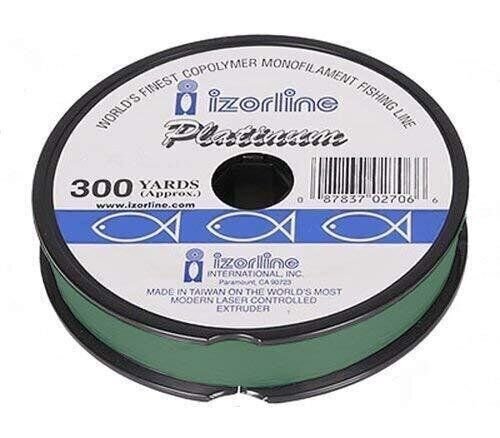 Izorline 5088 Platinum Co-Polymer Mono Line, 20 lb/300 yd, Green