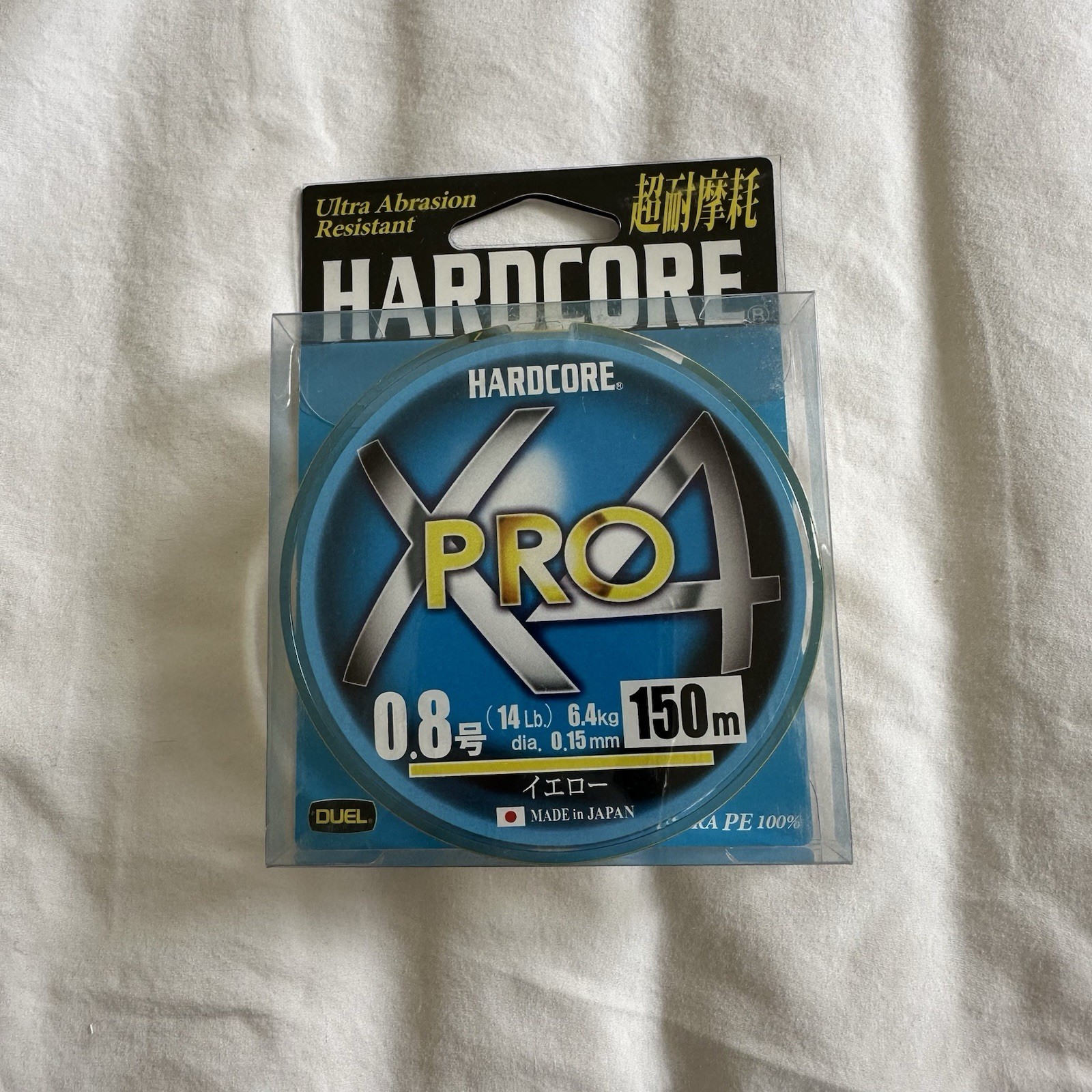 DUEL hardcore X4 Pro, 14lb, 150m, Ultra PE, Made in Japan, Yellow Color, YO-ZURI