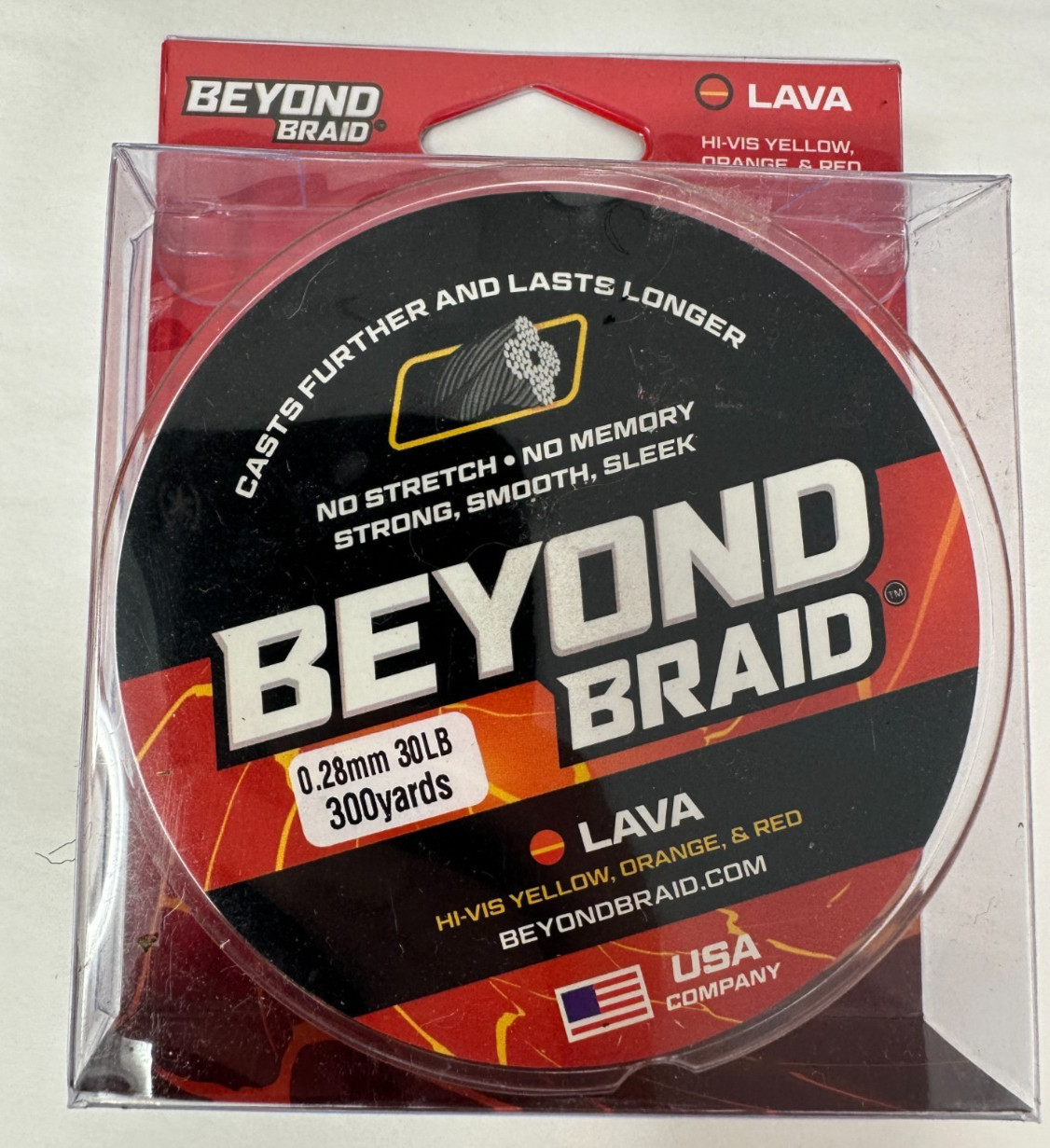 300 Yards of Beyond Braid Braided Fishing Line, No Stretch LAVA 2 Sizes Avail.