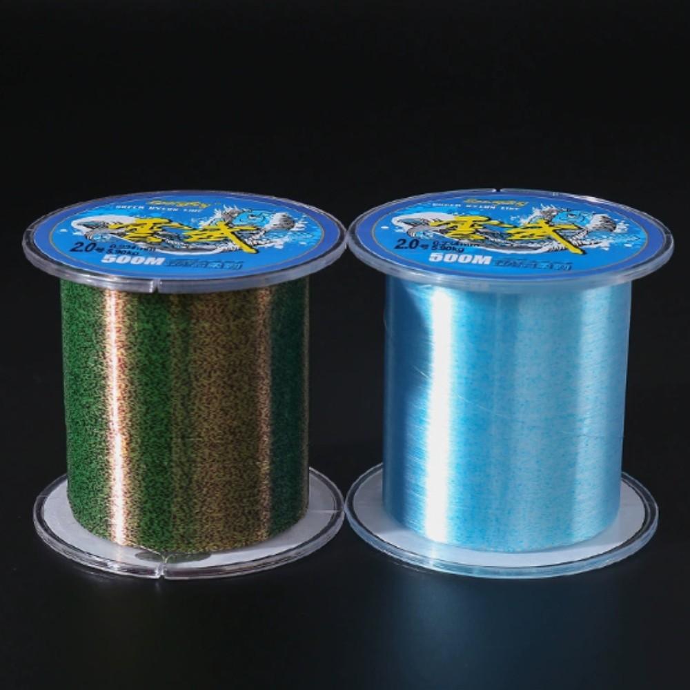 500m Green Blue 3D Invisible Spotted Fishing Line Monofilament Speckle Mono Line
