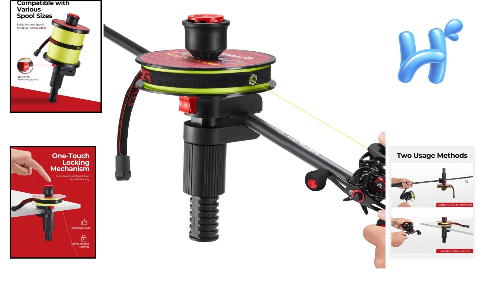 Lightweight Speed E Fishing Line Spooler for Easy Line Management, 6.3 Inch