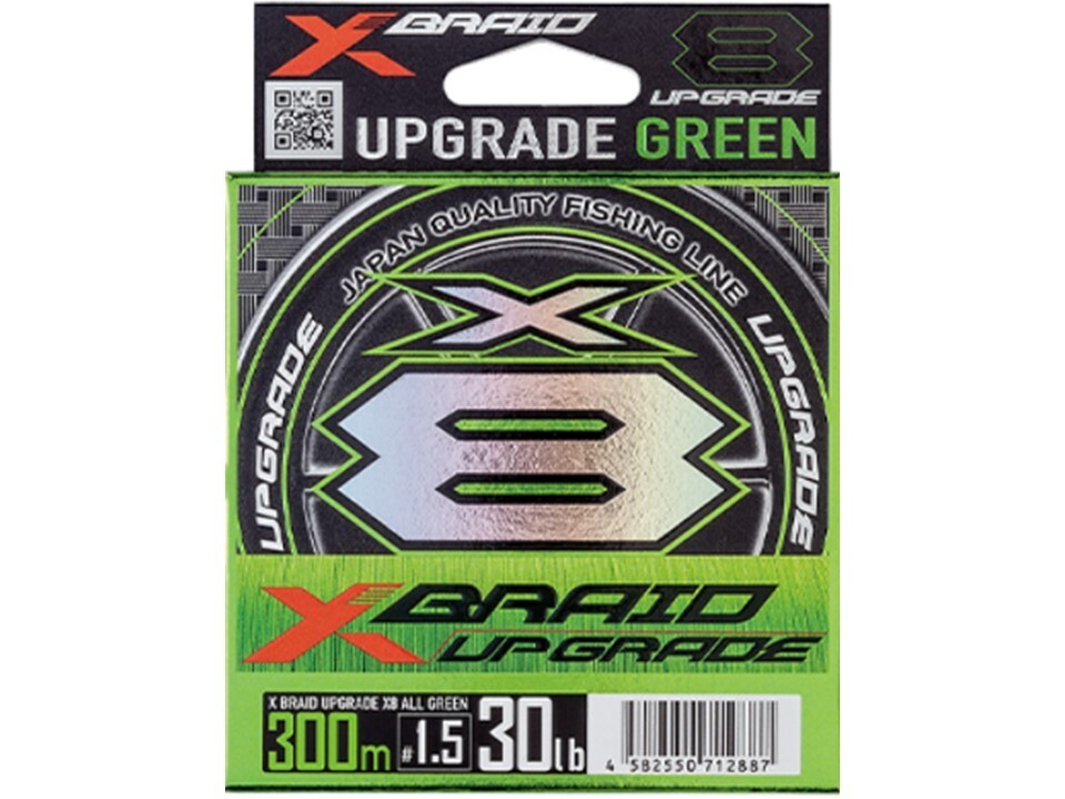 XBRAID UPGRADE X8 MONO GREEN 300m #1.5-30 lb Fishing PE Line
