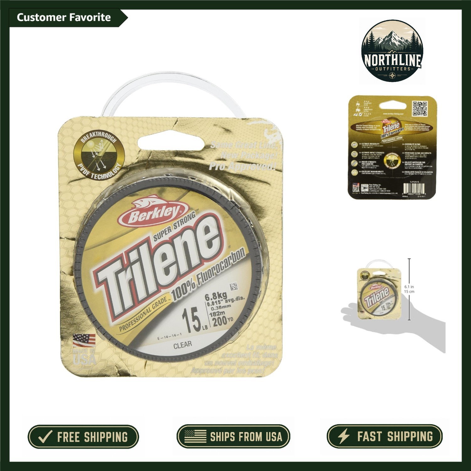 Exceptional Trilene 100% Fluorocarbon Line 200 Yards – 20lb Strength for Anglers