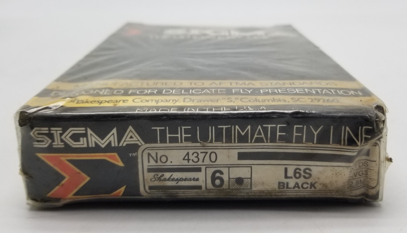 Shakespeare Sigma Ultimate Fly Fish Line #4370 L6S Black 25 Yards New Old Stock