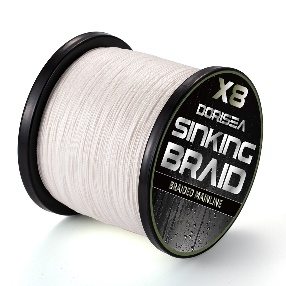 8 Strands Sinking Braid 8+1 White Power PE Braided Fishing Line 100m-1000m