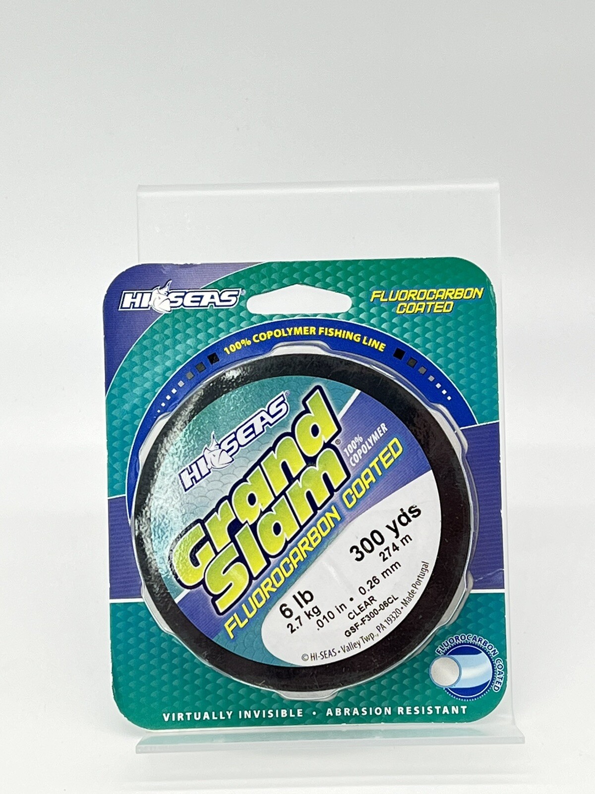Hi Seas Grand Slam 6lb 300yds 100% Copolymer Fluorocarbon Clear Fishing Line