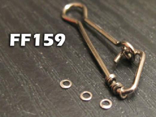 20 Tippet Rings 2mm on snap hook – Connects tippet to leader – FF159
