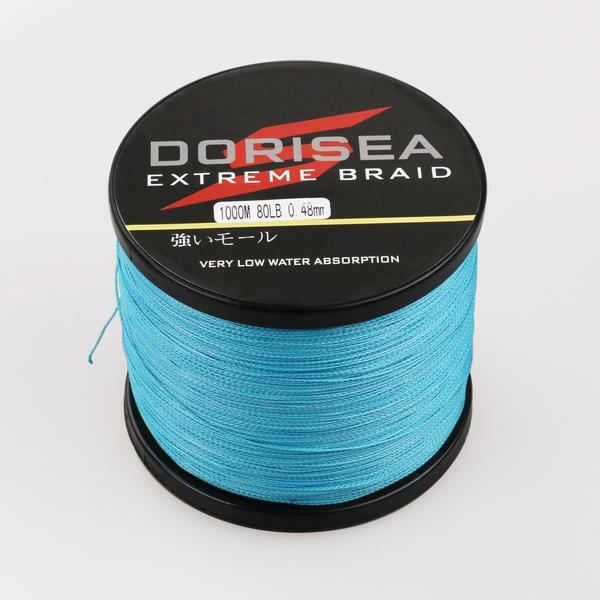 Dorisea 100M 300M 500M 1000M 2000M Blue PE Dynema Fishing Braid Line 6LB-500LB