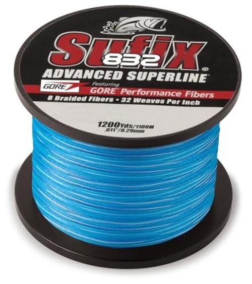 Sufix 832 Advanced Superline Braid – 150 Yards 1200 Yd. Spool Coastal Camo