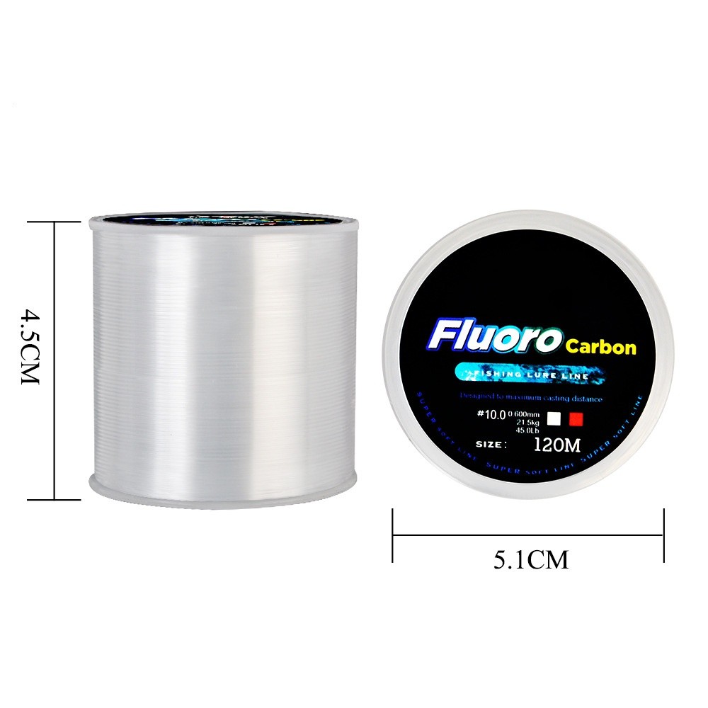 2Pcs 120M Nylon thread multicolor Fishing Line Wear-resistant Line Sea fishing