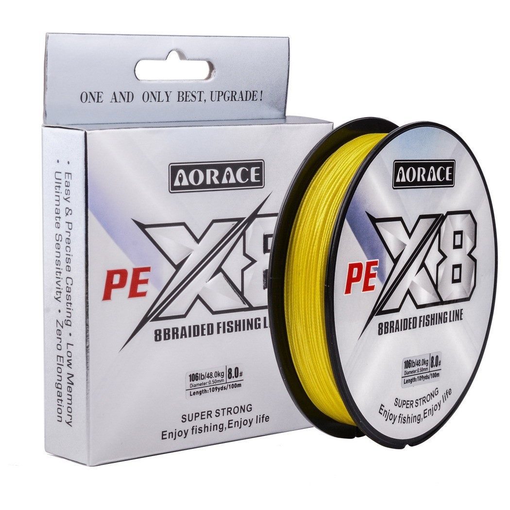 Braided Fishing Line 8X Strands 11~106 lbs PE Line 100m Fishing Accessory