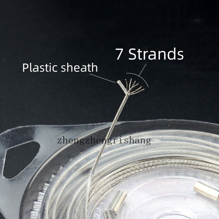 7 Strands 5-200lb Stainless Steel Wire Fishing Line Wire Spinner Leaders 11Yards