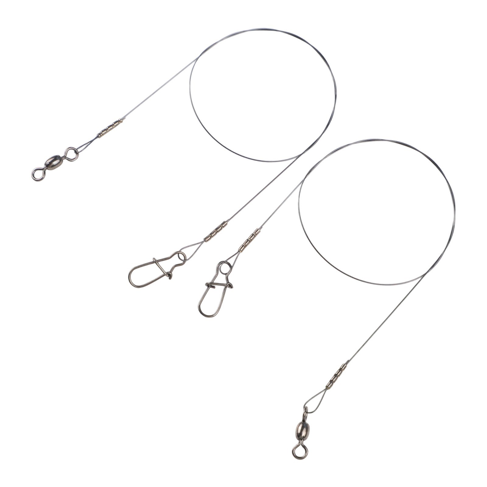 Titanium Fishing Wire Leader Line with Swivel Snap Rust Proof and Anti Damage