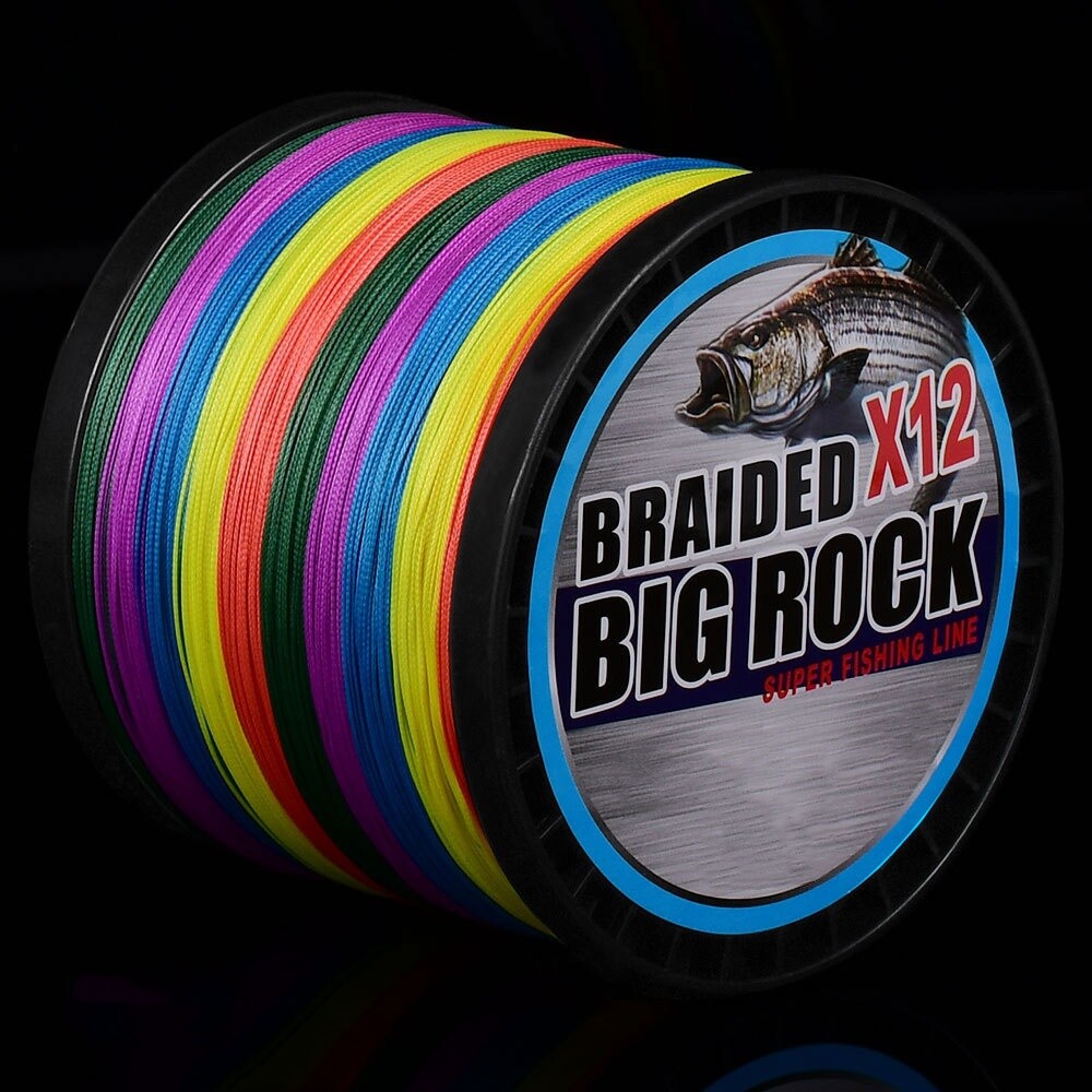 12 Strands PE Braided Fishing Line 100m 500m 1000m Multifilament Superb Casting