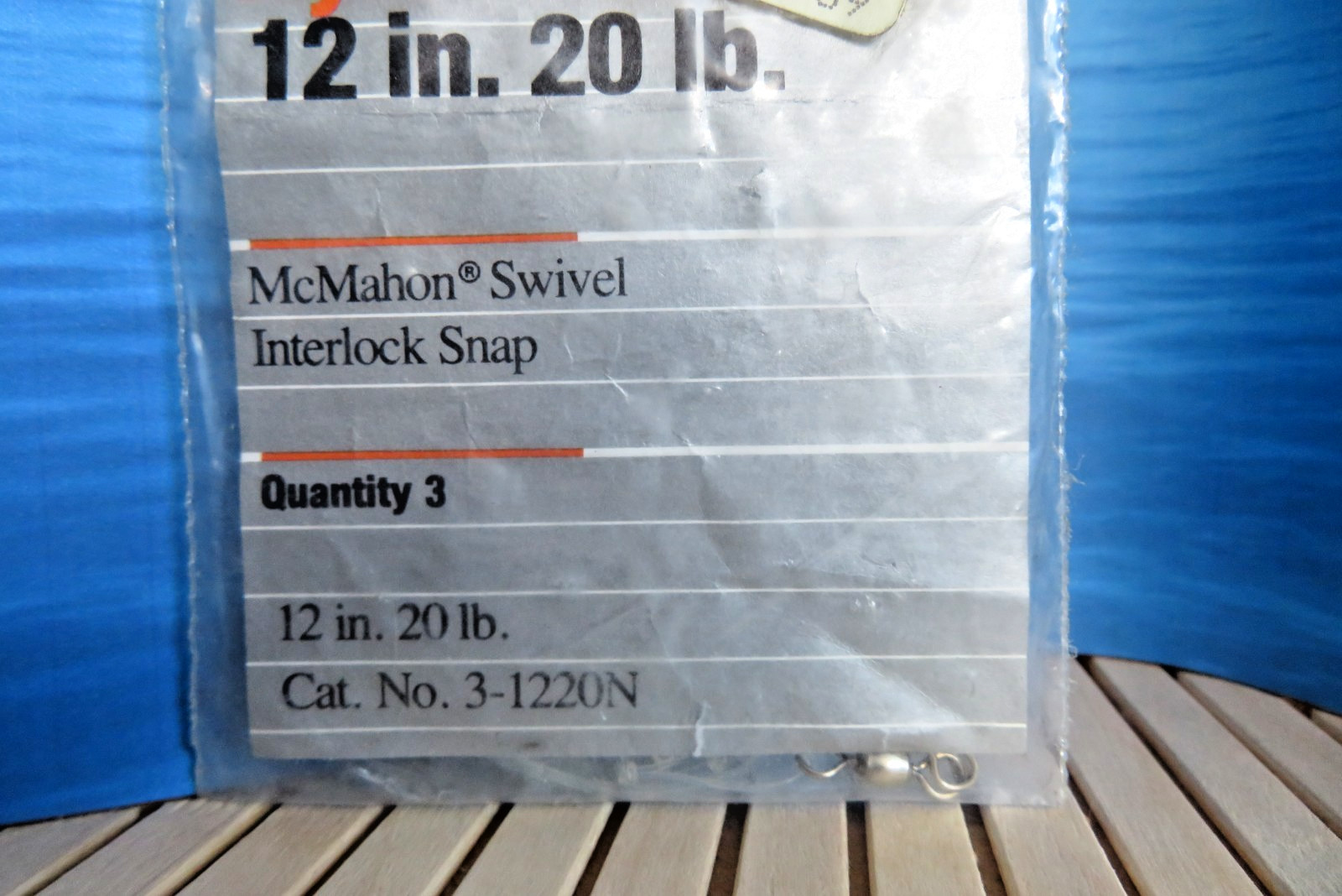 3 Berkley 12 in. 20 lb. Nylon Leaders McMahon® Swivel Interlock Snap Cat 3-1220N