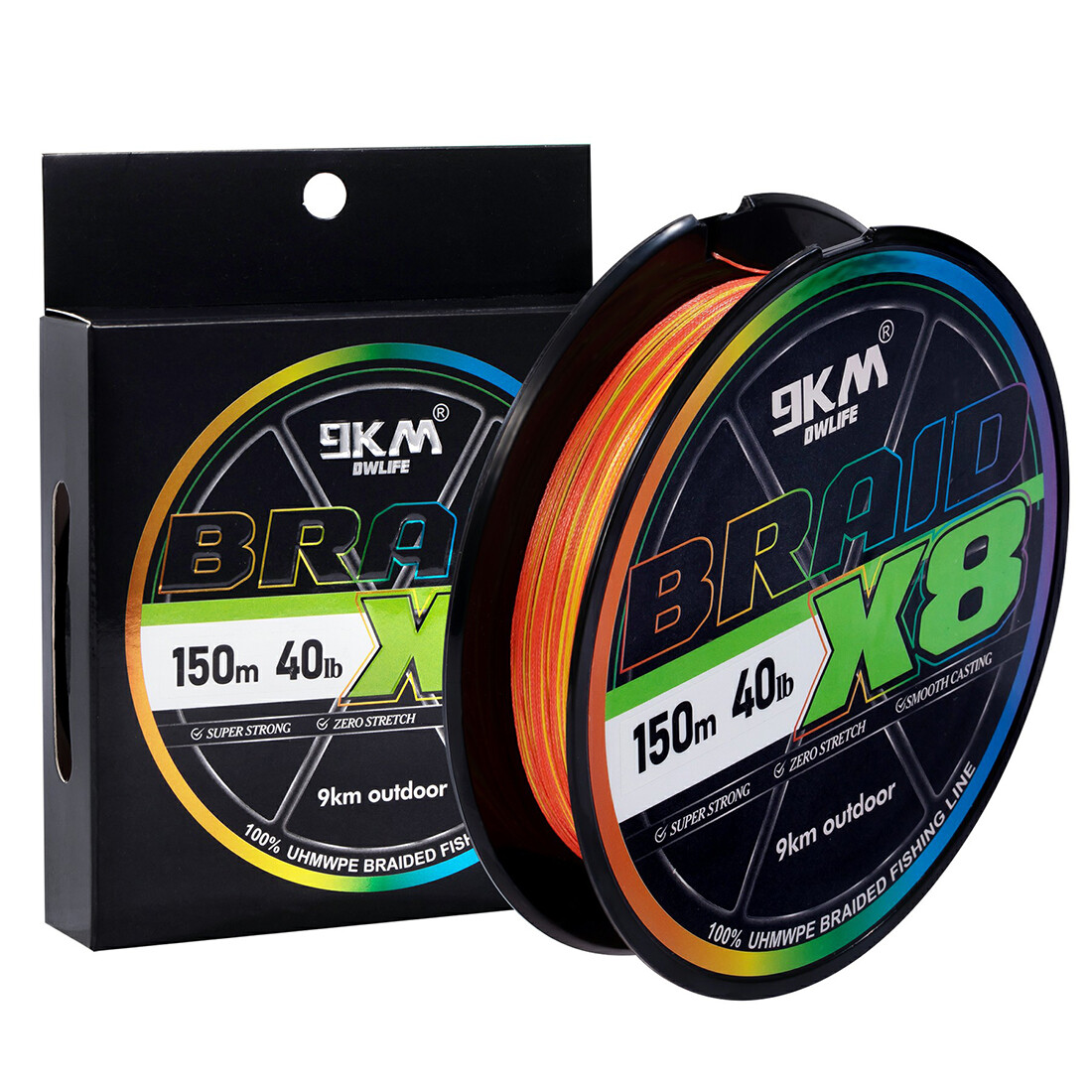 9KM Braided Fishing Line 8X Strands 15~120lbs PE Line 150~500m Fishing Accessory