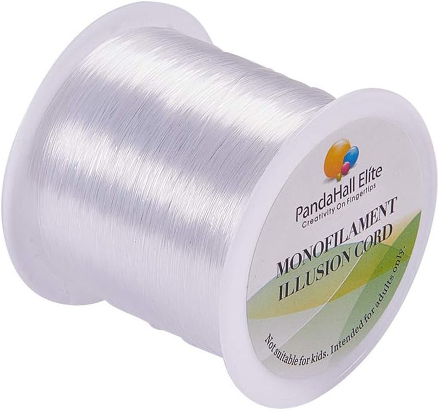 109 Yards Clear Fishing Line, 0.25Mm 328Ft Invisible Nylon Thread String Crystal