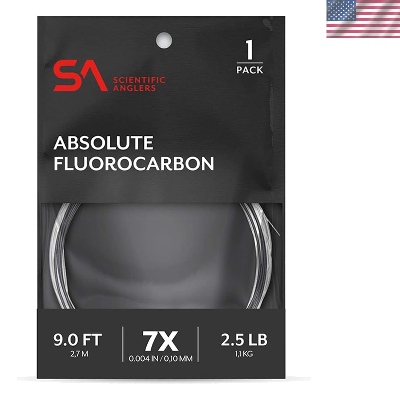 Absolute 9ft Fluorocarbon Fishing Leader – High Knot Strength for Trout Anglers