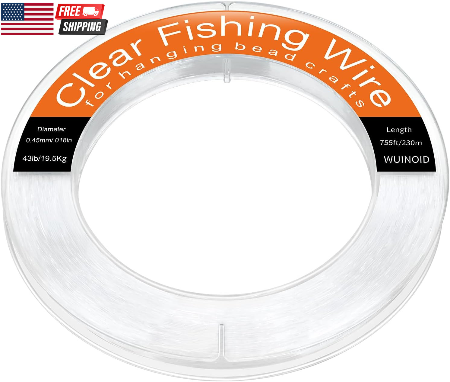 Clear Fishing Line Wire 755 Ft, Invisible Monofilament Fishing Line Wire, Nylon