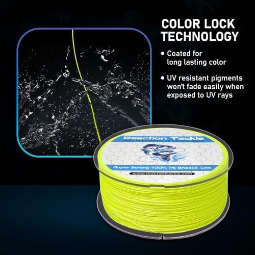Reaction Tackle Braided Fishing Line, Gray, 30LB, 150 yd