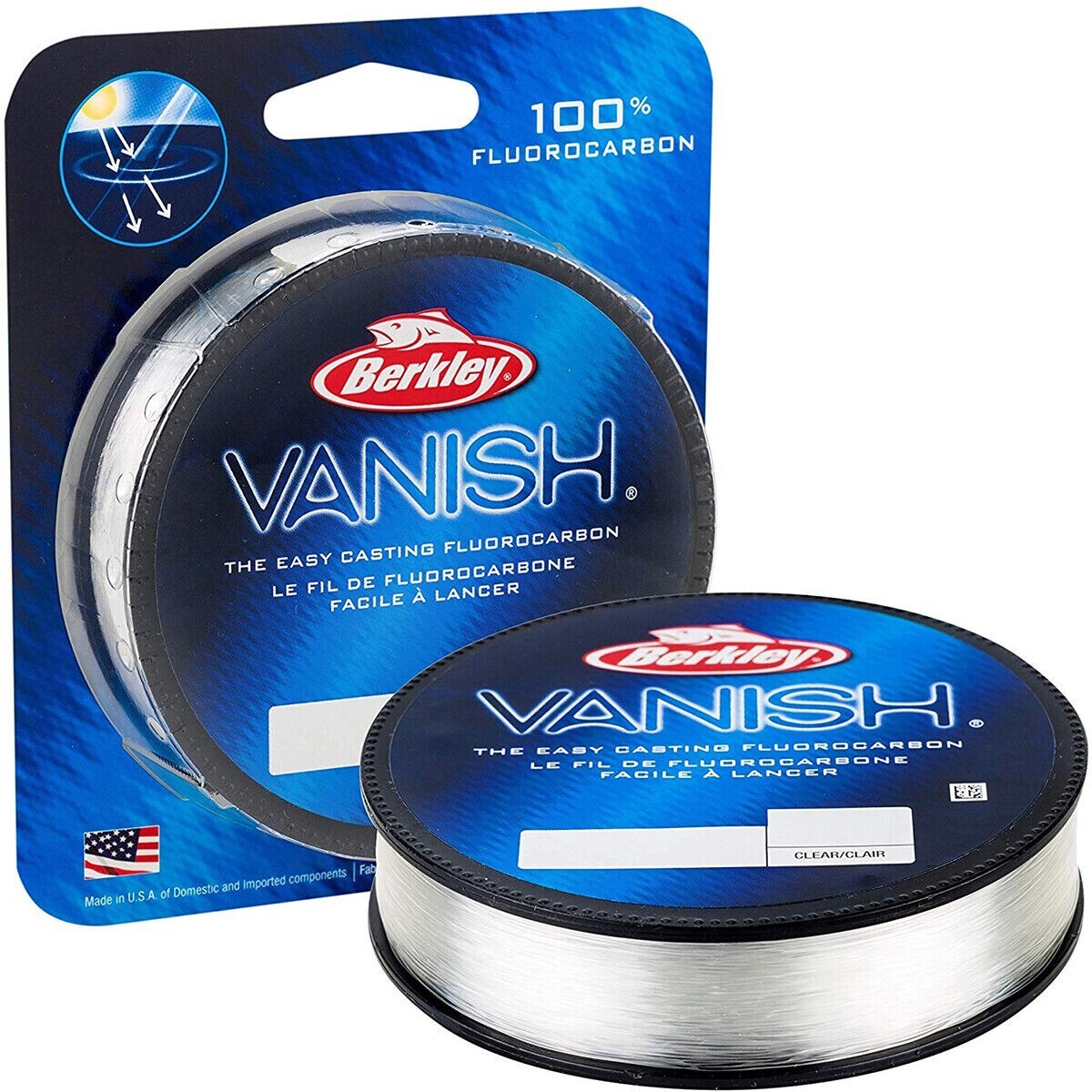 Berkley Vanish Fluorocarbon LINE 9lb Fly spinner coarse match Invisible 250yds