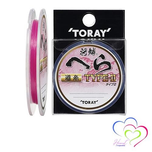 Toray Shorin Type 2 Nylon Fishing Line 50m Size 1.5 Passion Pink