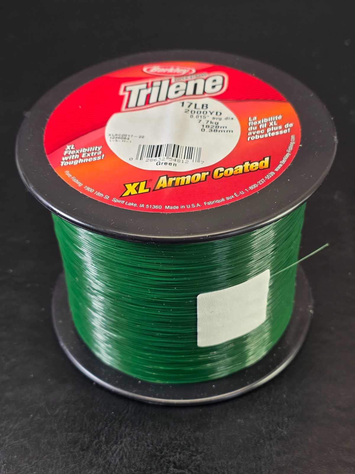 Trilene 17lb 2000 yd 0.015″ Dia 7.7kg XL Armor Coating Fishing Line NEW Green