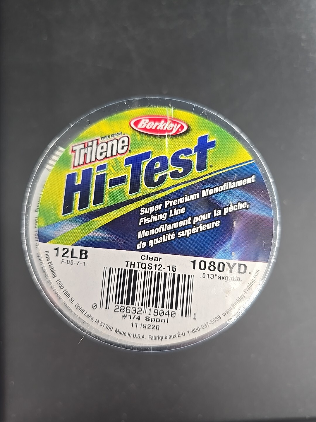 12lb Berkley Trilene Hi-Test Monofilament Super Premium Fishing Line Clear
