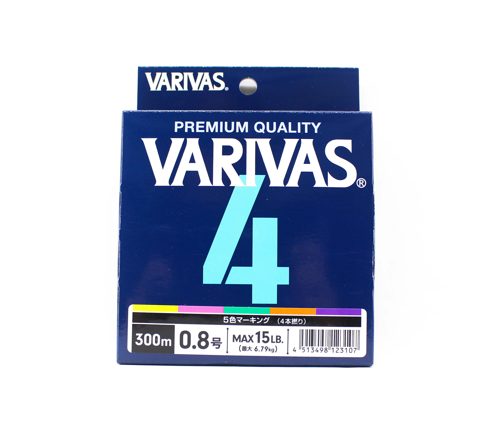 Varivas P.E Line Varivas 4 X4 Multi Color 300m P.E 0.8 Max 15lb (3107)