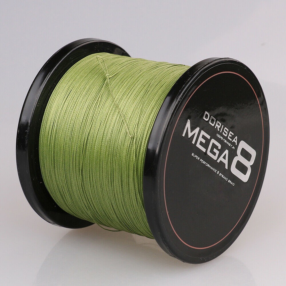 Dorisea 8 Strands Mega 8 Army Green Dynema PE Braided Fishing line 6lb-300lbs