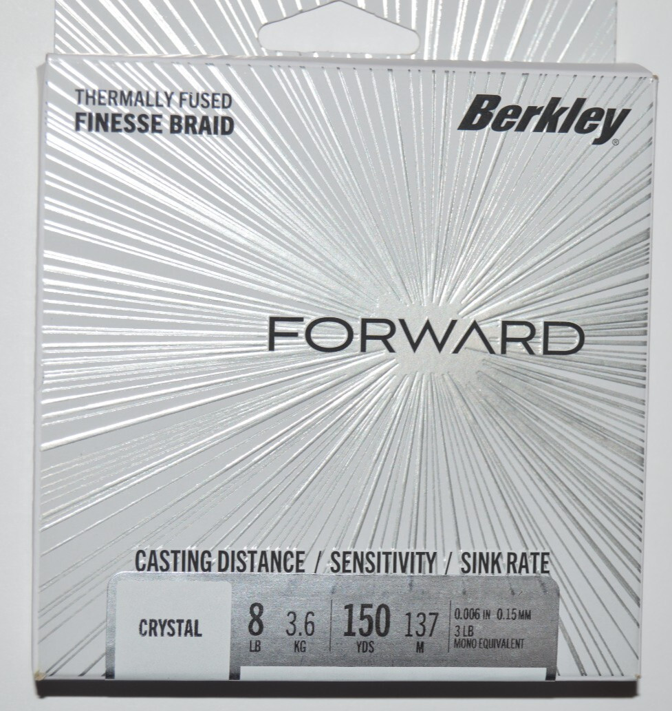 berkley forward facing sonar finesse braid 8lb 150yds fishing line crystal
