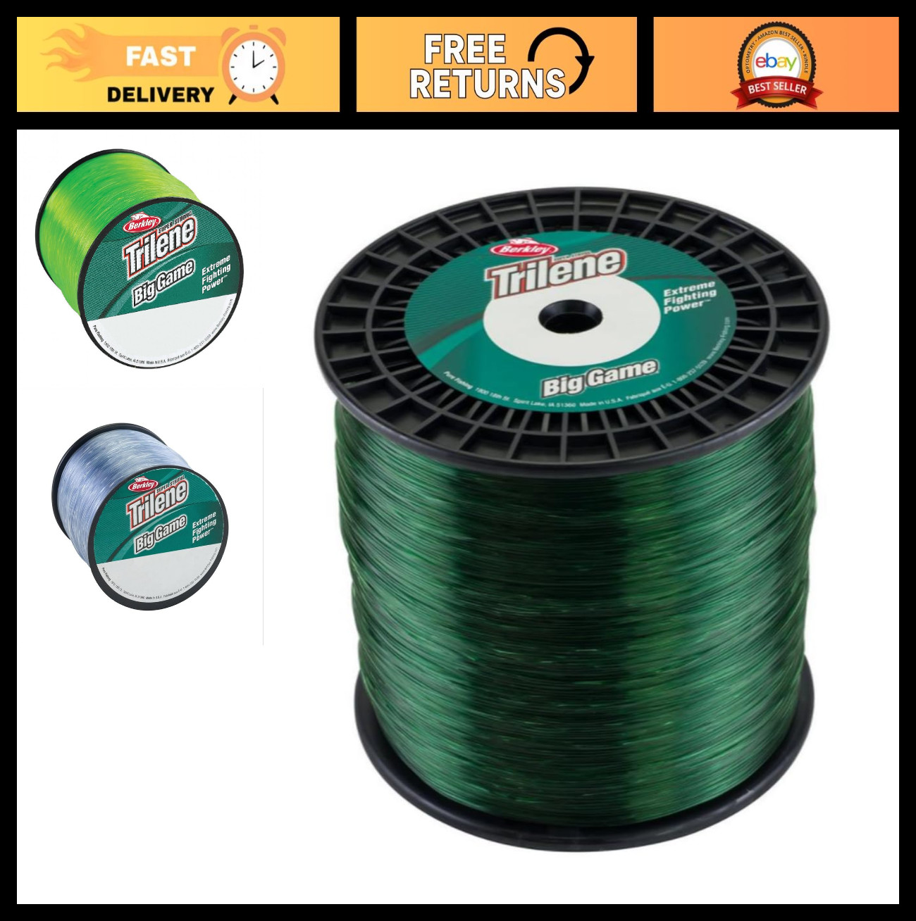 Big Game Monofilament Fishing Line – Strong, Durable, High Visibility, 300 Yards