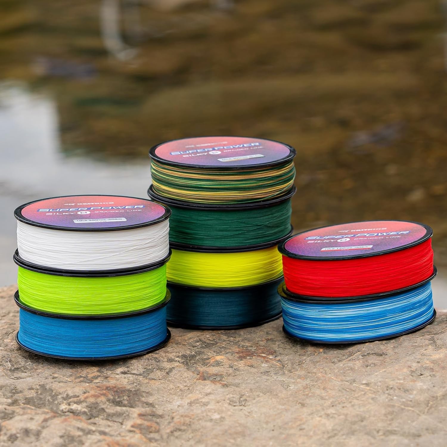 SuperPower Silky8 Braided Fishing Line – 8lb Strength, Zero Stretch for 150 Yds