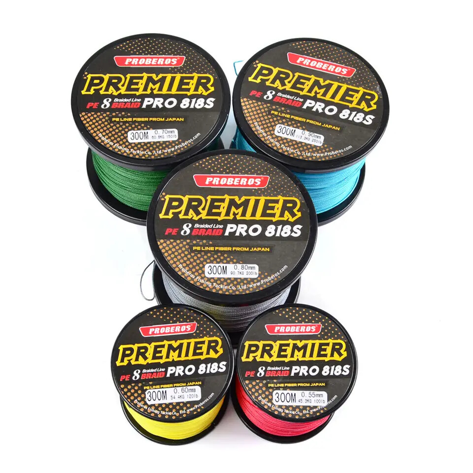 Proberos Premier PE Braid Fishing Line 6-120 lbs Test ~ 8 Strands ~ 300 m/328 yd