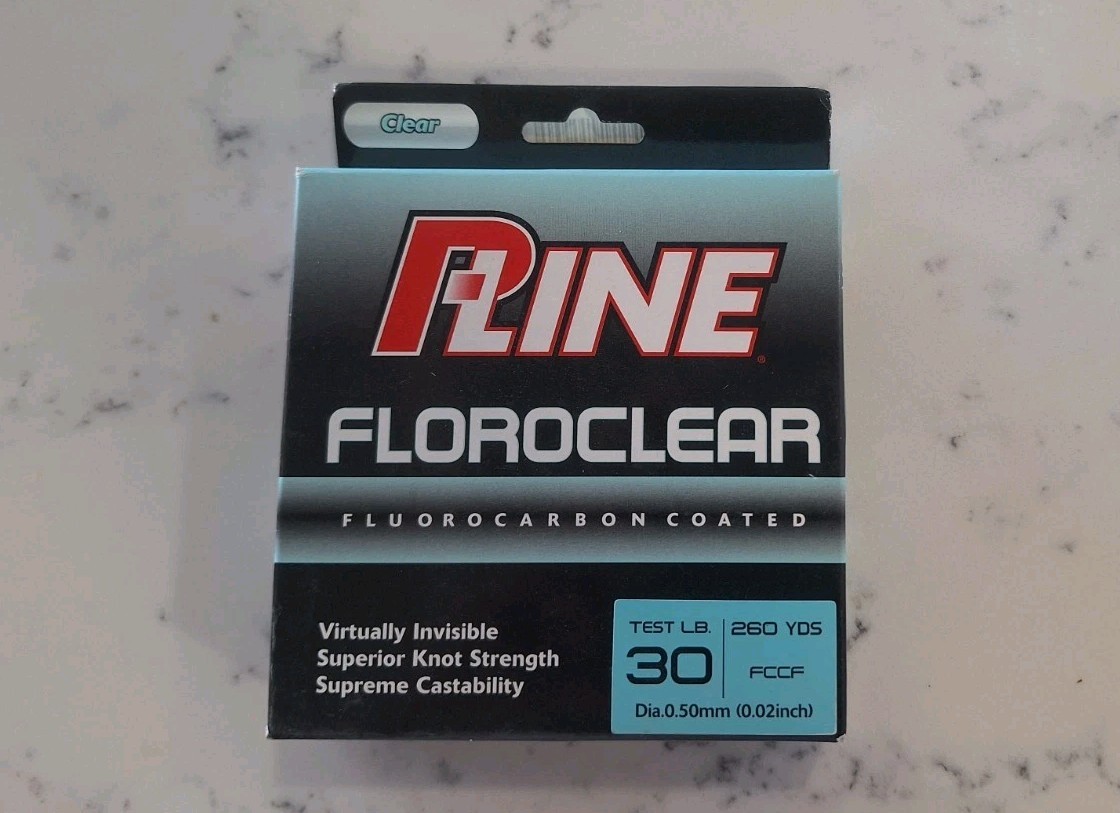P-Line Floroclear Fluorocarbon Coated Fishing Line 30lb 260yd Clear