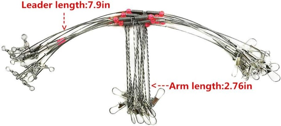 Fishing Wire Leaders for Bottom Rigs 10pcs Saltwater HiLow Rig Leaders