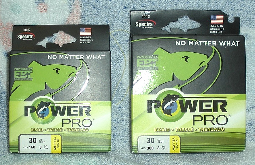 Power Pro Braided Spectra Line 30lb 150 yards & 30lb 300 yards Hi Vis Yellow 2