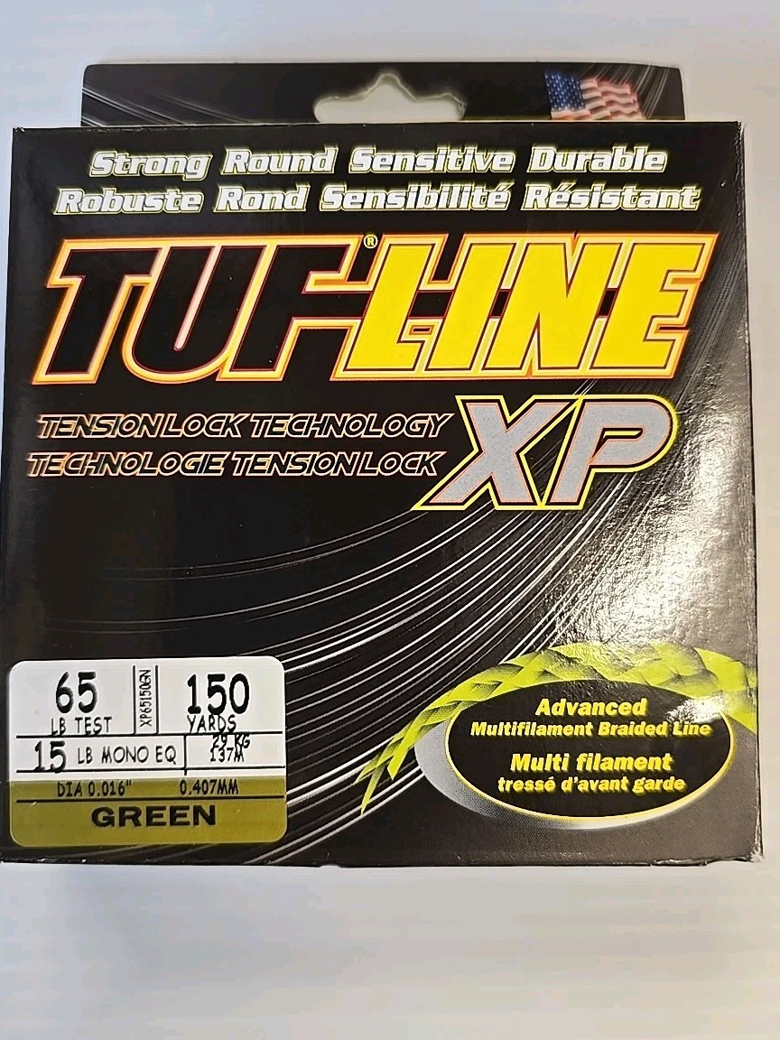 TUF-LINE XP ADVANCED MULTIFILAMENT BRAIDED FISHING LINE 65# 150 YDS GREEN