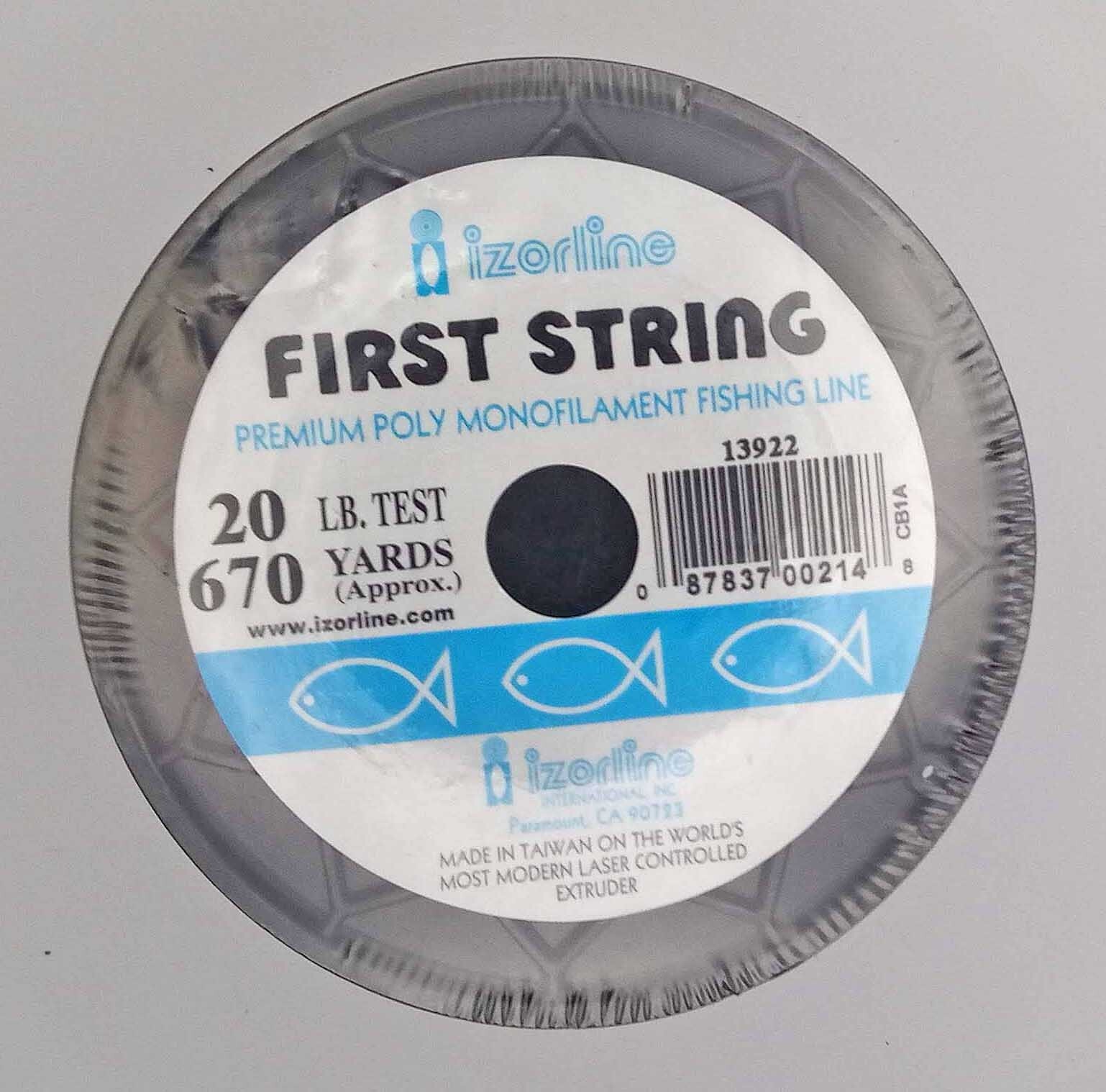 Izorline First String Monofilament 20# X 670 yd (1/4# Spool) Marine Blue
