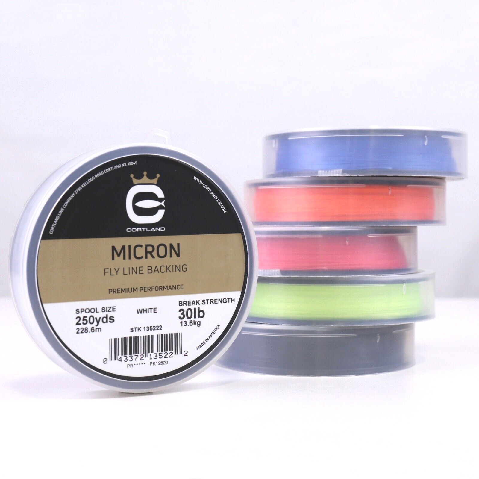 Cortland Micron Fly Line Backing 30 lb 250 yds – ALL COLORS – FREE SHIPPING