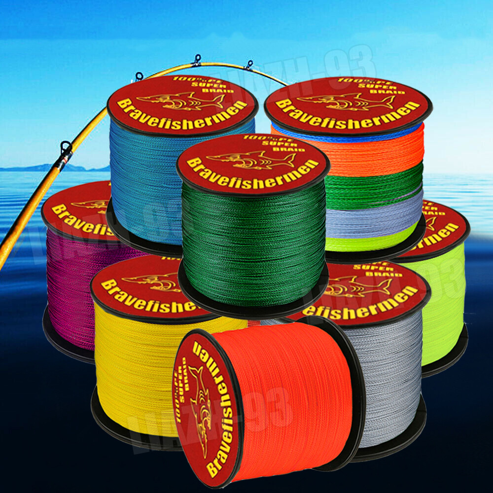 Braided Fishing Line 6lb-100lb 4Strands PE Super Strong Fishing Line 300M 328Yds