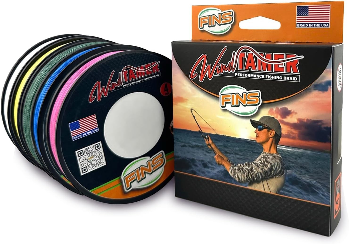 Windtamer Braided Fishing Line 30Lb – 150Yds | No-Wax, Low Memory, Slate Green