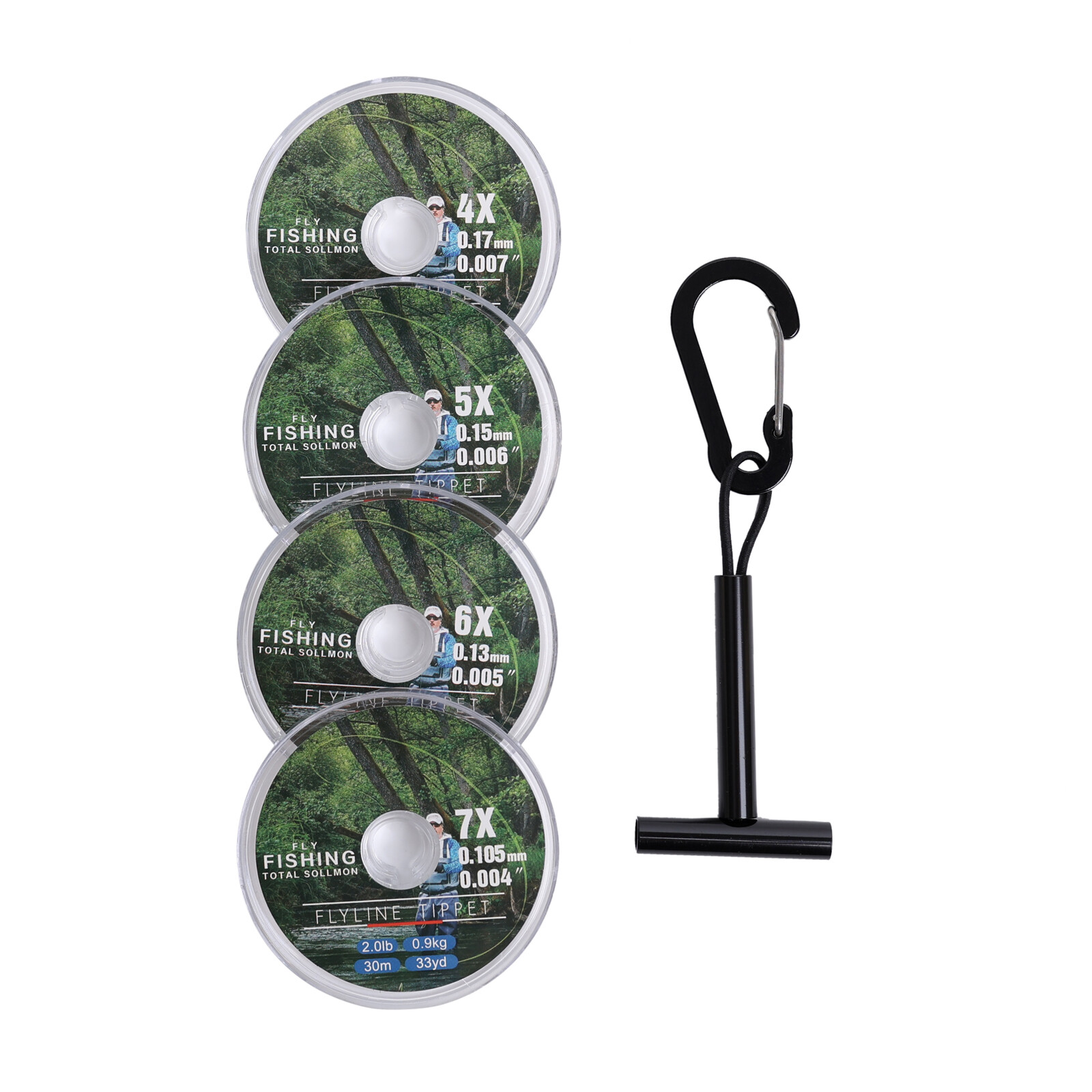 Clear Nylon Tippet Line with Holder Fly Fishing Tippets Leaders Trout